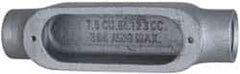Cooper Crouse-Hinds - 1 Gang, (2) 1-1/4" Knockouts, Aluminum Rectangle Outlet Body - 8.45" Overall Height x 2.49" Overall Width x 2.73" Overall Depth - Exact Tool & Supply