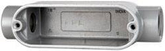 Cooper Crouse-Hinds - 1 Gang, (2) 1/2" Knockouts, Aluminum Rectangle Outlet Body - 4.82" Overall Height x 1.31" Overall Width x 1.4" Overall Depth - Exact Tool & Supply