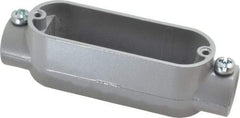 Cooper Crouse-Hinds - 1 Gang, (2) 1/2" Knockouts, Aluminum Rectangle Outlet Body - 4.82" Overall Height x 1.31" Overall Width x 1.4" Overall Depth - Exact Tool & Supply