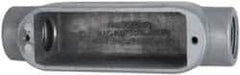 Cooper Crouse-Hinds - 1 Gang, (2) 3/4" Knockouts, Aluminum Rectangle Outlet Body - 5-1/2" Overall Height x 1.53" Overall Width x 1.64" Overall Depth - Exact Tool & Supply