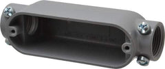 Cooper Crouse-Hinds - 1 Gang, (2) 3/4" Knockouts, Aluminum Rectangle Outlet Body - 5-1/2" Overall Height x 1.53" Overall Width x 1.64" Overall Depth - Exact Tool & Supply