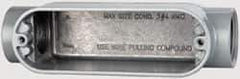 Cooper Crouse-Hinds - 1 Gang, (2) 1" Knockouts, Aluminum Rectangle Outlet Body - 6.44" Overall Height x 1.74" Overall Width x 1.9" Overall Depth - Exact Tool & Supply