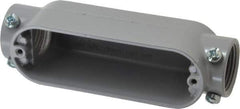 Cooper Crouse-Hinds - 1 Gang, (2) 1" Knockouts, Aluminum Rectangle Outlet Body - 6.44" Overall Height x 1.74" Overall Width x 1.9" Overall Depth - Exact Tool & Supply