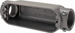 Cooper Crouse-Hinds - 1 Gang, (2) 1-1/2" Knockouts, Aluminum Rectangle Outlet Body - 8.45" Overall Height x 2.49" Overall Width x 2.73" Overall Depth - Exact Tool & Supply