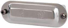 Cooper Crouse-Hinds - 1/2" Trade, Steel Conduit Body Cover Plate - Use with Form 5 Conduit Bodies - Exact Tool & Supply