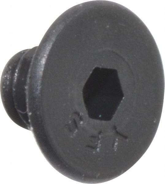 Value Collection - #6-32 UNC Hex Socket Drive, 82° Flat Screw - Alloy Steel, Black Oxide Finish, Fully Threaded, 3/16" OAL - Exact Tool & Supply