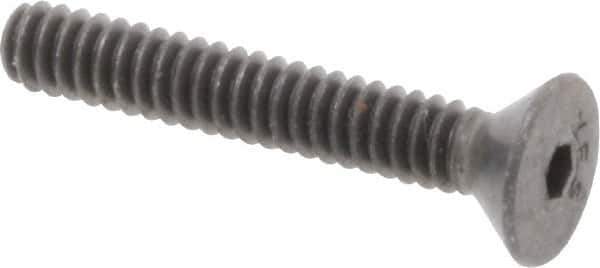 Value Collection - #6-32 UNC Hex Socket Drive, 82° Flat Screw - Alloy Steel, Black Oxide Finish, Fully Threaded, 7/8" OAL - Exact Tool & Supply