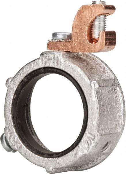Cooper Crouse-Hinds - 1-1/4" Trade, Malleable Iron Threaded Rigid/Intermediate (IMC) Conduit Bushing - Partially Insulated - Exact Tool & Supply