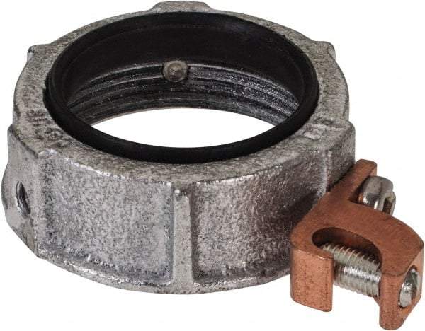Cooper Crouse-Hinds - 1-1/2" Trade, Malleable Iron Threaded Rigid/Intermediate (IMC) Conduit Bushing - Partially Insulated - Exact Tool & Supply