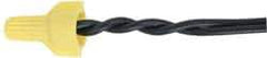 Ideal - 2, 18 to 3, 12 AWG, 600 Volt, Flame Retardant, Wing Twist on Wire Connector - Yellow, 221°F - Exact Tool & Supply