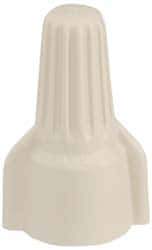 Ideal - 2, 20 to 3, 10 (Solid) AWG, 600 Volt, Flame Retardant, Wing Twist on Wire Connector - Tan, 221°F - Exact Tool & Supply