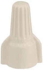 Ideal - 2, 20 to 3, 10 (Solid) AWG, 600 Volt, Flame Retardant, Wing Twist on Wire Connector - Tan, 221°F - Exact Tool & Supply