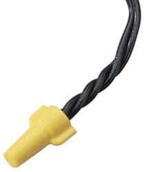 Ideal - 2, 18 to 3, 12 AWG, 600 Volt, Flame Retardant, Wing Twist on Wire Connector - Yellow, 221°F - Exact Tool & Supply
