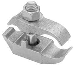 Cooper Crouse-Hinds - 1-1/2" Pipe, Malleable Iron, Electro Galvanized Conduit Clamp - 1 Mounting Hole - Exact Tool & Supply