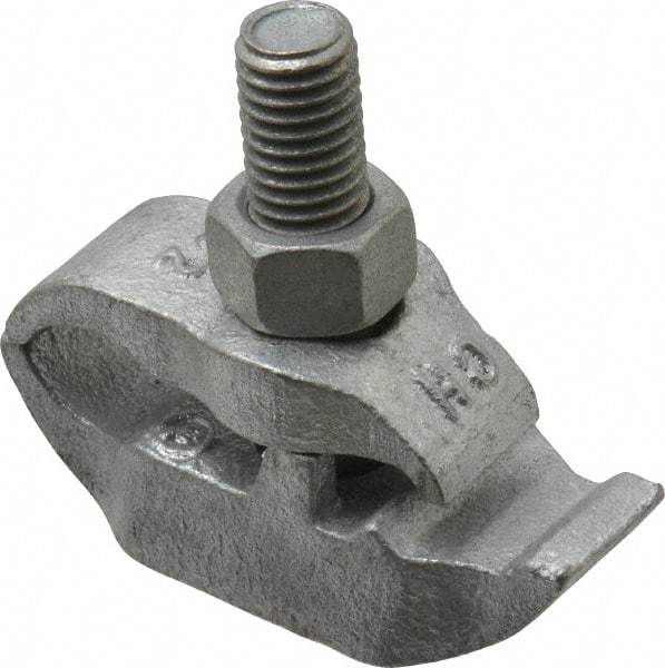 Cooper Crouse-Hinds - 1/2" Pipe, Malleable Iron, Electro Galvanized Conduit Clamp - 1 Mounting Hole - Exact Tool & Supply