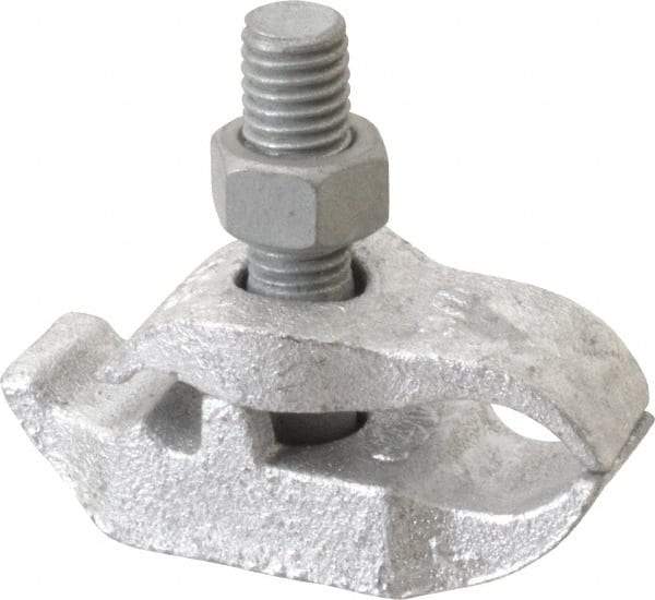 Cooper Crouse-Hinds - 3/4" Pipe, Malleable Iron, Electro Galvanized Conduit Clamp - 1 Mounting Hole - Exact Tool & Supply