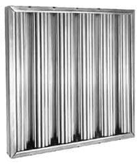 Made in USA - 16" High x 25" Wide x 2" Deep HVAC Grease Filter - 304 Stainless Steel, Bail Handle, 900°F Max Working Temp - Exact Tool & Supply