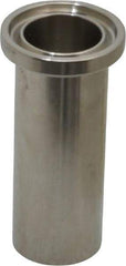VNE - 3/4", Clamp Style, Sanitary Stainless Steel Pipe Welding Ferrule - Tube OD Connection, Grade 316/316L - Exact Tool & Supply