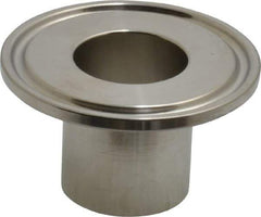 VNE - 1", Clamp Style, Sanitary Stainless Steel Pipe Welding Ferrule - Tube OD Connection, Grade 316/316L - Exact Tool & Supply