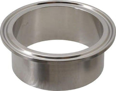VNE - 2-1/2", Clamp Style, Sanitary Stainless Steel Pipe Welding Ferrule - Tube OD Connection, Grade 304 - Exact Tool & Supply