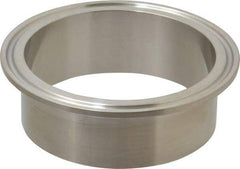 VNE - 3", Clamp Style, Sanitary Stainless Steel Pipe Welding Ferrule - Tube OD Connection, Grade 304 - Exact Tool & Supply