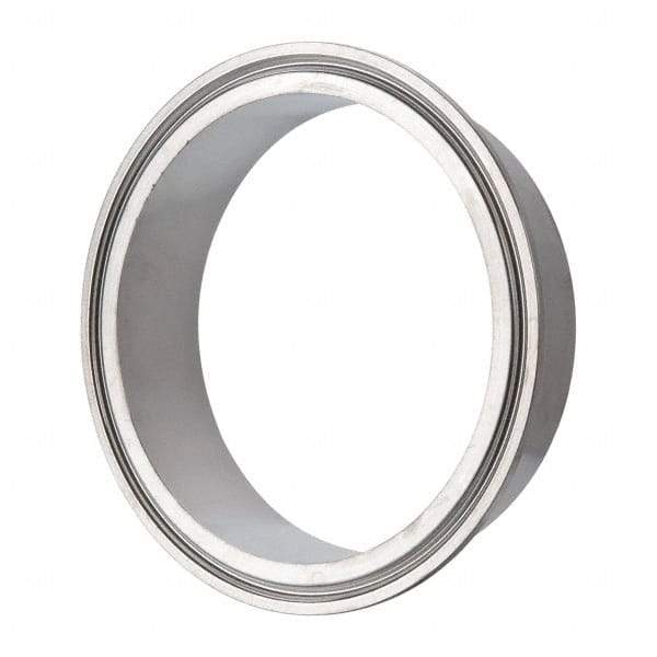 VNE - 4", Clamp Style, Sanitary Stainless Steel Pipe Welding Ferrule - Tube OD Connection, Grade 304 - Exact Tool & Supply