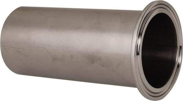 VNE - 2", Clamp Style, Sanitary Stainless Steel Pipe Tygon Hose Adapter - Tube OD Connection, Grade 304 - Exact Tool & Supply