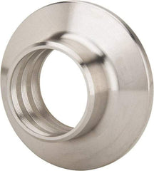 VNE - 1", Clamp Style, Sanitary Stainless Steel Pipe Recessless Ferrule (Expanding) - Tube OD Connection, Grade 316/316L - Exact Tool & Supply