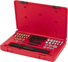 Lang - M6x1.00 to M12x1.75 Tap, M6x1.00 to M12x1.75 Die, Metric Coarse, Metric Fine, UNC, UNF, Tap and Die Set - Carbon Steel, Nonadjustable, 40 Piece Set with Plastic Case - Exact Tool & Supply