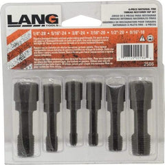 Lang - UNF, 3 & 4 Flute, Zinc Finish, Carbon Steel Tap Set - Right Hand Cut - Exact Tool & Supply