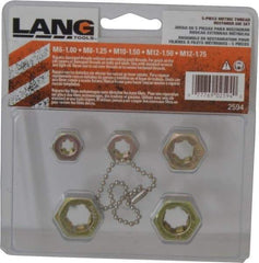 Lang - M6x1.00 to M12x1.75 Metric Coarse, Metric Fine, Hex Die Set - 5 Piece Set - Exact Tool & Supply