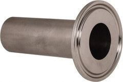 VNE - 1", Clamp Style, Sanitary Stainless Steel Pipe Long Tank Welding Ferrule - Tube OD Connection, Grade 304 - Exact Tool & Supply