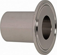 VNE - 1", Clamp Style, Sanitary Stainless Steel Pipe Tank Welding Ferrule - Tube OD Connection, Grade 304 - Exact Tool & Supply