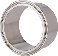 VNE - 3", Clamp Style, Sanitary Stainless Steel Pipe Tank Welding Ferrule - Tube OD Connection, Grade 304 - Exact Tool & Supply