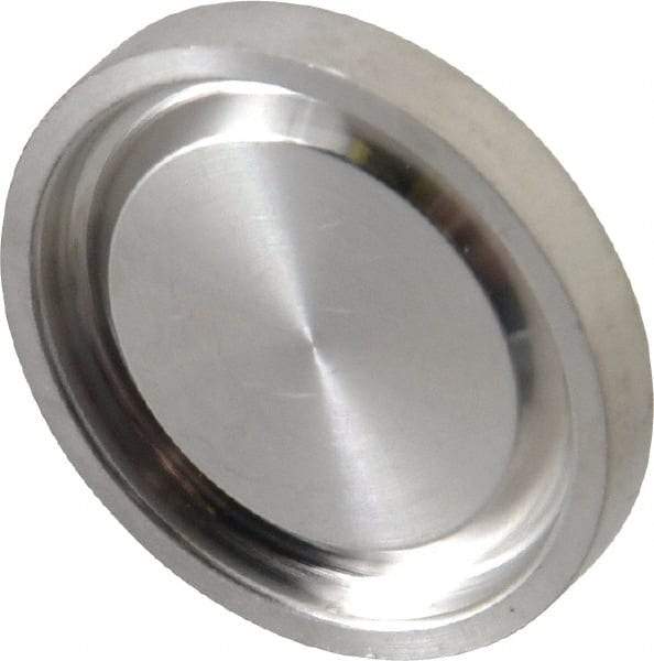 VNE - 3/4", Clamp Style, Sanitary Stainless Steel Pipe End Cap - Tube OD Connection, Grade 316/316L - Exact Tool & Supply