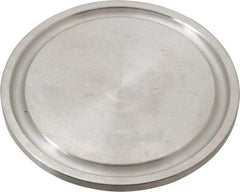 VNE - 1-1/2", Clamp Style, Sanitary Stainless Steel Pipe End Cap - Tube OD Connection, Grade 316/316L - Exact Tool & Supply