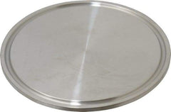 VNE - 3", Clamp Style, Sanitary Stainless Steel Pipe End Cap - Tube OD Connection, Grade 316/316L - Exact Tool & Supply