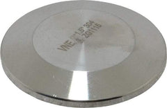 VNE - 1-1/2", Clamp Style, Sanitary Stainless Steel Pipe End Cap - Tube OD Connection, Grade 304 - Exact Tool & Supply
