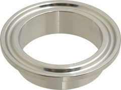 VNE - 1-1/2", Clamp Style, Sanitary Stainless Steel Pipe Short Welding Ferrule - Tube OD Connection, Grade 304 - Exact Tool & Supply