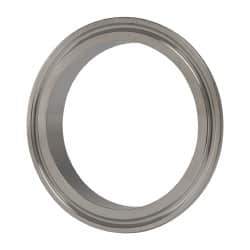 VNE - 2-1/2", Clamp Style, Sanitary Stainless Steel Pipe Short Welding Ferrule - Tube OD Connection, Grade 304 - Exact Tool & Supply