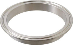 VNE - 4", Clamp Style, Sanitary Stainless Steel Pipe Short Welding Ferrule - Tube OD Connection, Grade 304 - Exact Tool & Supply