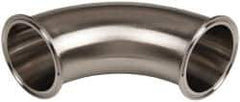 VNE - 3", Clamp Style, Sanitary Stainless Steel Pipe 90° Elbow - Tube OD Connection, Grade 304 - Exact Tool & Supply