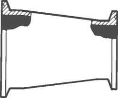 VNE - 4 x 3", Clamp Style, Sanitary Stainless Steel Pipe Concentric Reducer - Tube OD Connection, Grade 316/316L - Exact Tool & Supply