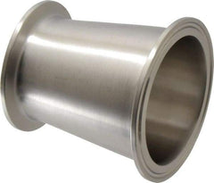 VNE - 2-1/2 x 2", Clamp Style, Sanitary Stainless Steel Pipe Concentric Reducer - Tube OD Connection, Grade 304 - Exact Tool & Supply