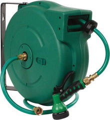 Value Collection - 65' Spring Retractable Hose Reel - 140 psi, Hose Included - Exact Tool & Supply