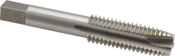 Interstate - 5/8-11 UNC, 3 Flute, Bright Finish, High Speed Steel Spiral Point Tap - Plug Chamfer, Right Hand Thread, 3-13/16" OAL, 1-13/16" Thread Length, 3B Class of Fit - Exact Tool & Supply