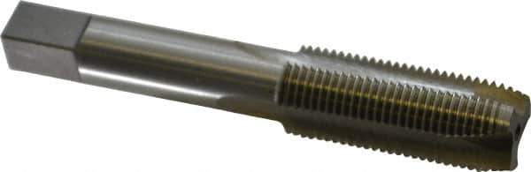 Interstate - 11/16-16 UNS, 3 Flute, Bright Finish, High Speed Steel Spiral Point Tap - Plug Chamfer, Right Hand Thread, 4-1/32" OAL, 1-13/16" Thread Length - Exact Tool & Supply