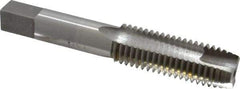 Interstate - 3/4-10 UNC, 3 Flute, Bright Finish, High Speed Steel Spiral Point Tap - Plug Chamfer, Right Hand Thread, 4-1/4" OAL, 2" Thread Length - Exact Tool & Supply