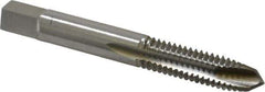 Interstate - 3/8-16 UNC, 3 Flute, Bright Finish, High Speed Steel Spiral Point Tap - Plug Chamfer, Right Hand Thread, 2-15/16" OAL, 1-1/4" Thread Length, 2B Class of Fit - Exact Tool & Supply