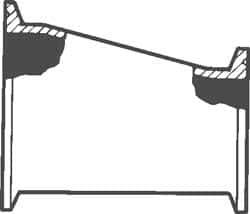 VNE - 2-1/2 x 1", Clamp Style, Sanitary Stainless Steel Pipe Eccentric Reducer - Tube OD Connection, Grade 304 - Exact Tool & Supply